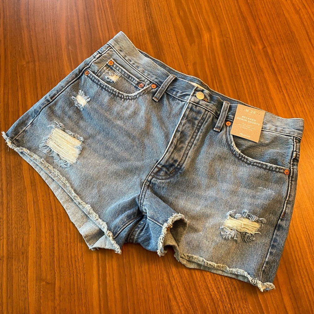 NWT Madewell Relaxed Denim Shorts